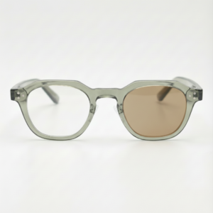 April Brown Photochromic Lens Glasses - Transparent green Geometric TR90 Frame