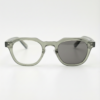 April Grey Photochromic Lens Glasses - Transparent green Geometric TR90 Frame