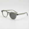 April Grey Photochromic Lens Glasses - Transparent green Geometric TR90 Frame