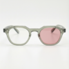 April Pink Photochromic Lens Glasses - Transparent green Geometric TR90 Frame