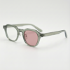 April Pink Photochromic Lens Glasses - Transparent green Geometric TR90 Frame