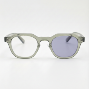 April Purple Photochromic Lens Glasses - Transparent green Geometric TR90 Frame