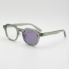 April Purple Photochromic Lens Glasses - Transparent green Geometric TR90 Frame