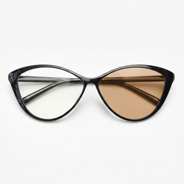 Carol Brown Photochromic Lens Glasses - Glossy black Cat-eye TR90 Frame