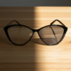 Carol Grey Photochromic Lens Glasses - Glossy black Cat-eye TR90 Frame