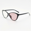 Carol Pink Photochromic Lens Glasses - Glossy black Cat-eye TR90 Frame