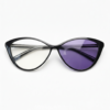 Carol Purple Photochromic Lens Glasses - Glossy black Cat-eye TR90 Frame