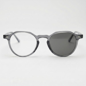 Cherry Grey Photochromic Lens Glasses - Grey Geometric TR90 Frame