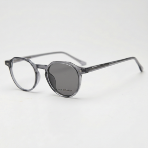 Grey Photochromic Glasses - Grey Geometric TR90 Frame - Side View