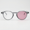 Cherry Pink Photochromic Lens Glasses - Grey Geometric TR90 Frame