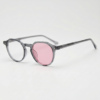Cherry Pink Photochromic Lens Glasses - Grey Geometric TR90 Frame