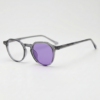 Cherry Purple Photochromic Lens Glasses - Grey Geometric TR90 Frame