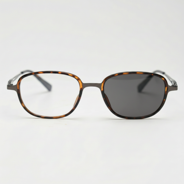 Dale Grey Photochromic Lens Glasses - Tortoise Oval TR90 Frame