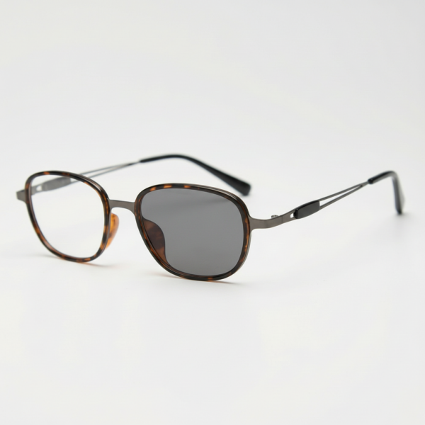 Dale Grey Photochromic Lens Glasses - Tortoise Oval TR90 Frame