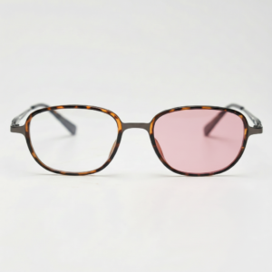 Dale Pink Photochromic Lens Glasses - Tortoise Oval TR90 Frame