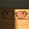 Dale Pink Photochromic Lens Glasses - Tortoise Oval TR90 Frame