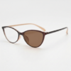 Dawn Brown Photochromic Lens Glasses - Red Cat-eye TR90 Frame - Side View Dawn Brown Photochromic Lens Glasses - Red Cat-eye TR90 Frame