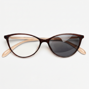 Dawn Grey Photochromic Lens Glasses - Red Cat-eye TR90 Frame