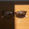 Dawn Grey Photochromic Lens Glasses - Red Cat-eye TR90 Frame - Lifestyle Dawn Grey Photochromic Lens Glasses - Red Cat-eye TR90 Frame