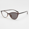 Dawn Grey Photochromic Lens Glasses - Red Cat-eye TR90 Frame - Side View Dawn Grey Photochromic Lens Glasses - Red Cat-eye TR90 Frame