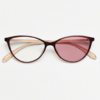 Dawn Pink Photochromic Lens Glasses - Red Cat-eye TR90 Frame - Front View Dawn Pink Photochromic Lens Glasses - Red Cat-eye TR90 Frame