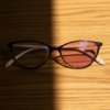 Dawn Pink Photochromic Lens Glasses - Red Cat-eye TR90 Frame - Lifestyle Dawn Pink Photochromic Lens Glasses - Red Cat-eye TR90 Frame