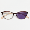 Dawn Purple Photochromic Lens Glasses - Red Cat-eye TR90 Frame