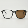 Elma Brown Photochromic Lens Glasses - Black Rectangle TR90 Frame - Front View Elma Brown Photochromic Lens Glasses - Black Rectangle TR90 Frame