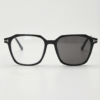 Elma Grey Photochromic Lens Glasses - Black Rectangle TR90 Frame - Front View Elma Grey Photochromic Lens Glasses - Black Rectangle TR90 Frame