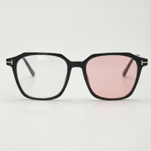 Elma Pink Photochromic Lens Glasses - Black Rectangle TR90 Frame