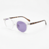 Erin Purple Photochromic Lens Glasses - Clear Round TR90 Frame