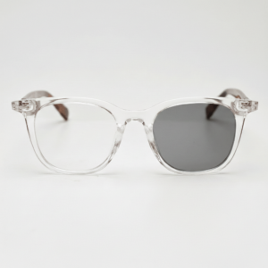 Faith Grey Photochromic Lens Glasses - Clear Rectangle TR90 Frame