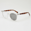 Faith Grey Photochromic Lens Glasses - Clear Rectangle TR90 Frame - Side View Faith Grey Photochromic Lens Glasses - Clear Rectangle TR90 Frame