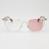 Faith Pink Photochromic Lens Glasses - Clear Rectangle TR90 Frame - Front View Faith Pink Photochromic Lens Glasses - Clear Rectangle TR90 Frame