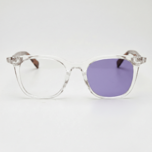 Faith Purple Photochromic Lens Glasses - Clear Rectangle TR90 Frame