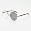 Jo Grey Photochromic Lens Glasses - Gold Round Metal Frame - Side View Jo Grey Photochromic Lens Glasses - Gold Round Metal Frame