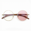 Jo Pink Photochromic Lens Glasses - Gold Round Metal Frame