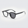 Joyce Grey Photochromic Lens Glasses - Black Oval TR90 Frame - Side View Joyce Grey Photochromic Lens Glasses - Black Oval TR90 Frame