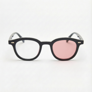 Joyce Pink Photochromic Lens Glasses - Black Oval TR90 Frame