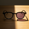 Joyce Purple Photochromic Lens Glasses - Black Oval TR90 Frame - Lifestyle Joyce Purple Photochromic Lens Glasses - Black Oval TR90 Frame