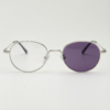 June Purple Photochromic Lens Glasses - Silver Round Stainless steel Frame - Front View June Purple Photochromic Lens Glasses - Silver Round Stainless steel Frame