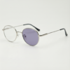 June Purple Photochromic Lens Glasses - Silver Round Stainless steel Frame - Side View June Purple Photochromic Lens Glasses - Silver Round Stainless steel Frame