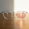 Lora Pink Photochromic Lens Glasses - Clear Round TR90 Frame - Lifestyle Lora Pink Photochromic Lens Glasses - Clear Round TR90 Frame