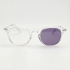 Lora Purple Photochromic Lens Glasses - Clear Round TR90 Frame - Front View Lora Purple Photochromic Lens Glasses - Clear Round TR90 Frame