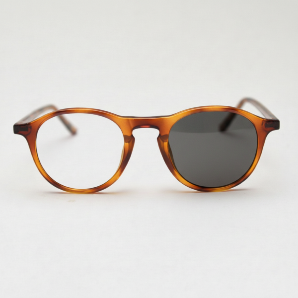 Moira Grey Photochromic Lens Glasses - Tortoise Round TR90 Frame - Front View Moira Grey Photochromic Lens Glasses - Tortoise Round TR90 Frame