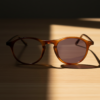 Moira Purple Photochromic Lens Glasses - Tortoise Round TR90 Frame - Lifestyle Moira Purple Photochromic Lens Glasses - Tortoise Round TR90 Frame
