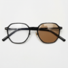 Nina Brown Photochromic Lens Glasses - Black Square TR90 Frame - Front View Nina Brown Photochromic Lens Glasses - Black Square TR90 Frame