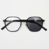 Nina Grey Photochromic Lens Glasses - Black Square TR90 Frame - Front View Nina Grey Photochromic Lens Glasses - Black Square TR90 Frame