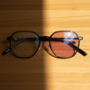 Nina Pink Photochromic Lens Glasses - Black Square TR90 Frame - Lifestyle Nina Pink Photochromic Lens Glasses - Black Square TR90 Frame