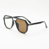 Poppy Brown Photochromic Lens Glasses - Glossy black Geometric TR90 Frame